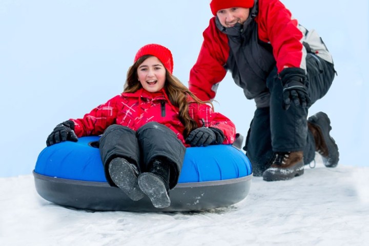 a person riding a snow board