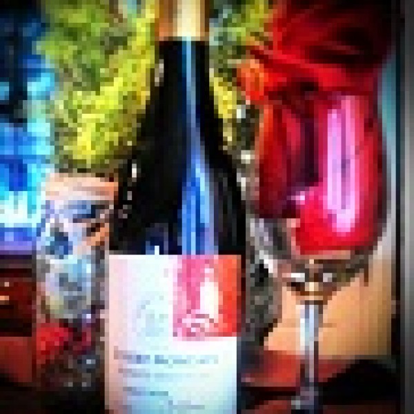 a bottle and a glass of wine